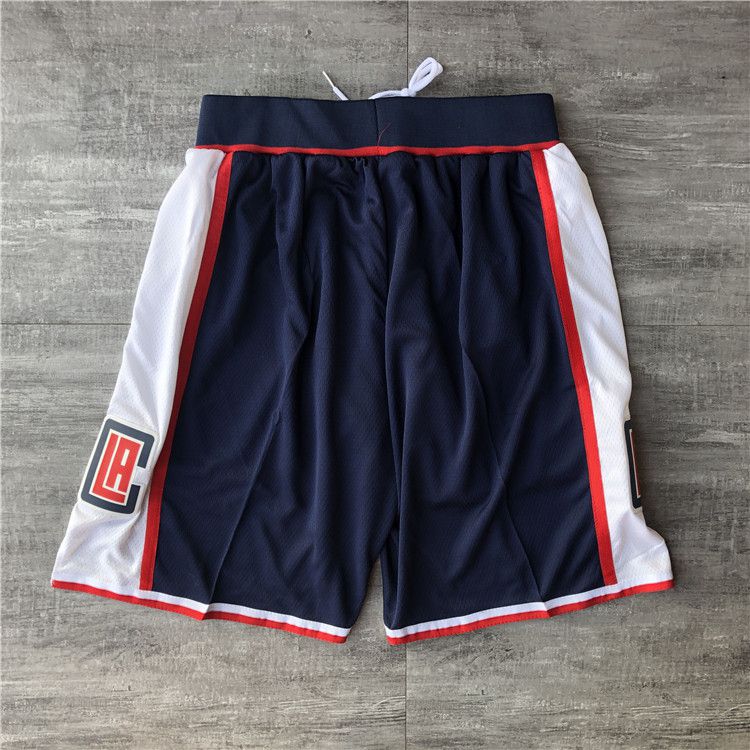 Cheap Men NBA Los Angeles Clippers navy blue Shorts 0416